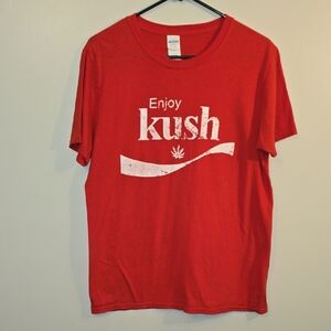 Gildan Softstyle Red Coke Style ENJOY KUSH T-Shirt